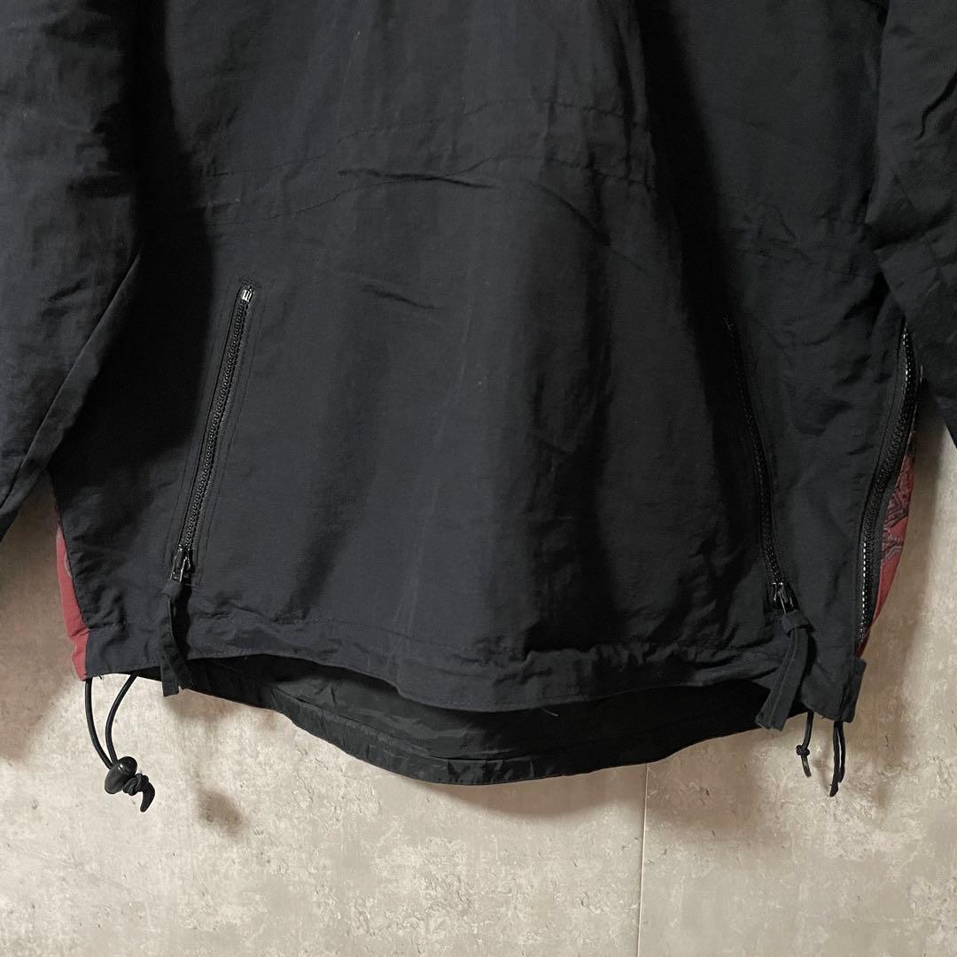 Burtonバートンスキーウェアスノーボードジャケットハーフジップ紺ネイビー赤
