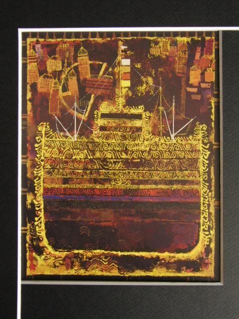 早川義孝、シンドバッドの船、希少な画集より、新品高級額・額装付