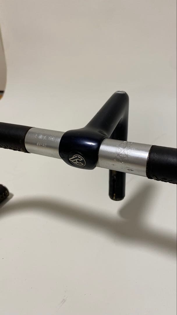 Cinelli アルミハンドル&ステム 革巻きカンパレバー付き