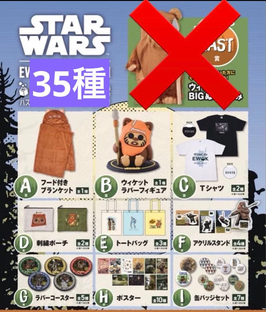 happyくじ　スターウォーズ　イウォーク　35種セット