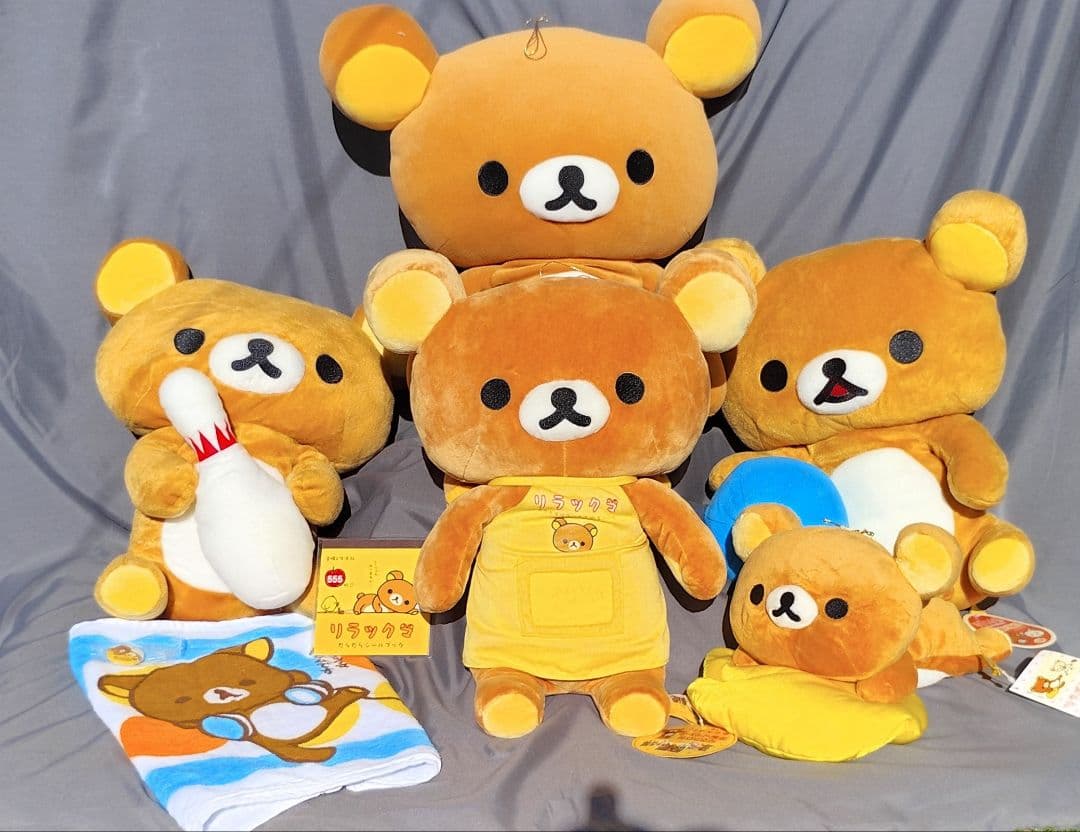 リラックマ 初期 限定 XL ぬいぐるみ ベロア ボウリング 日本入手 おまとめ