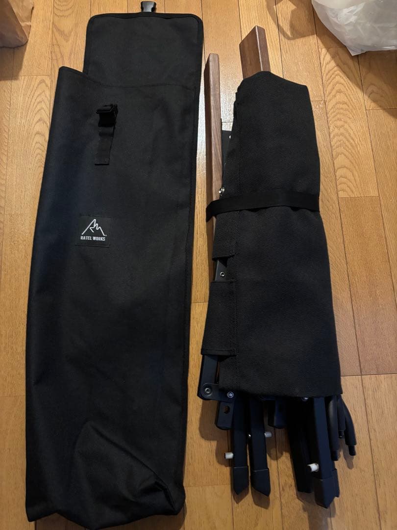 RATELWORKS ストレージコンパクトリクライニングチェアハイバック BK