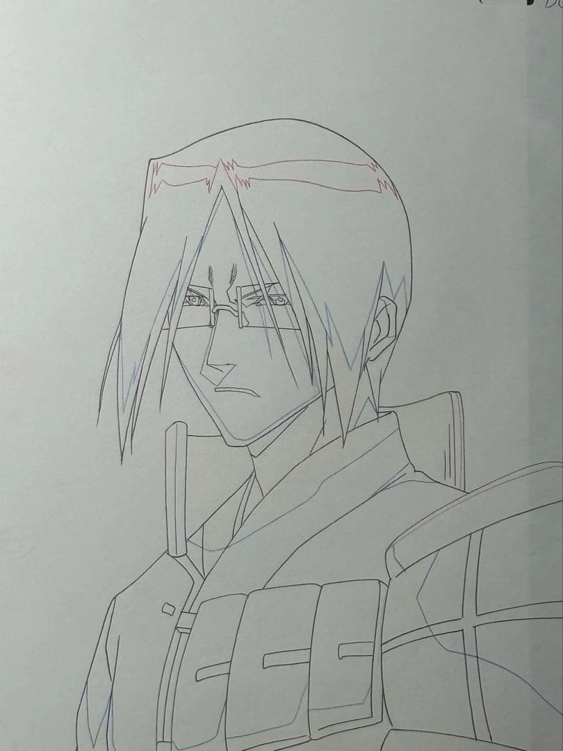 BLEACH 石田雨竜　セル画　アニメ　直筆レイアウト