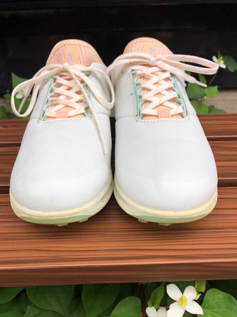 337番 美品ECCO ゴルフシューズ 37 23.5cm スパイクレス