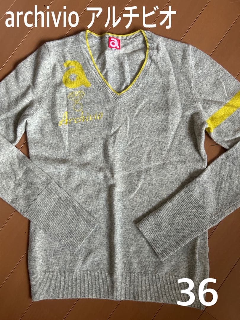 美品　アルチビオ　archivio ゴルフセーター　ゴルフトップス　ゴルフニット