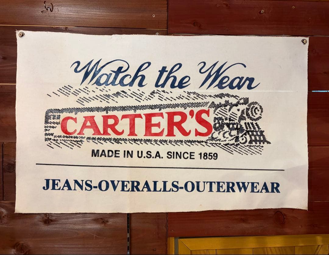 1970s〜90s CARTER'S カーターズ 列車タグ ヴィンテージバナー