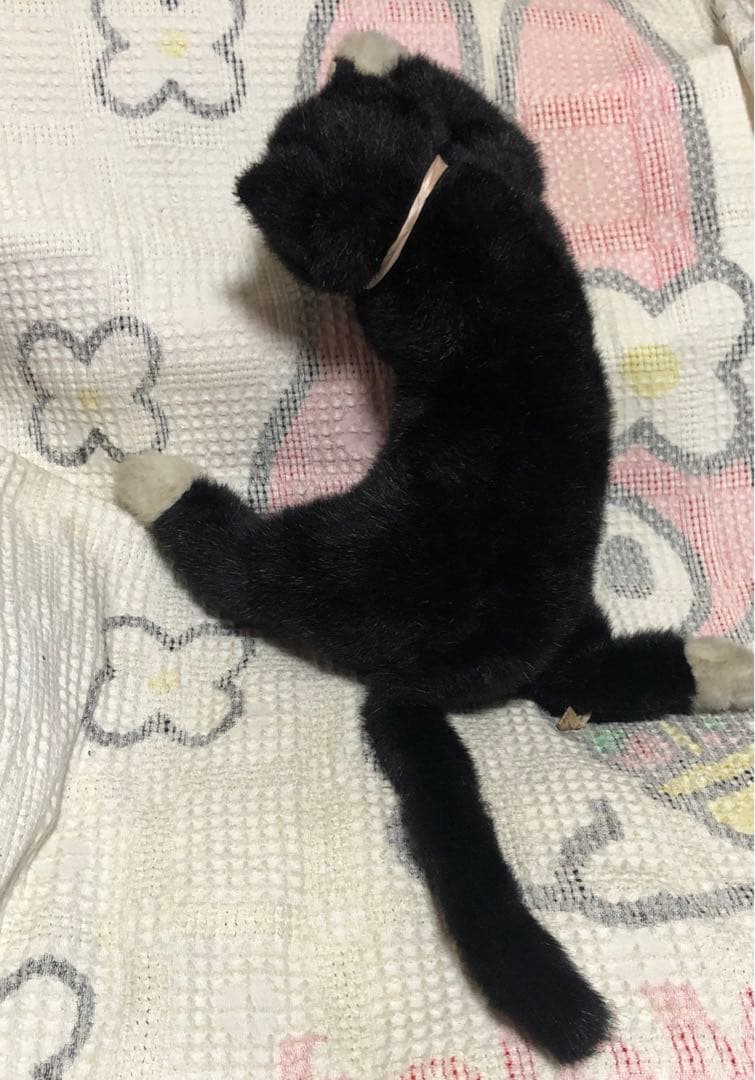 モンスイユ　大きな黒猫　寝そべりポーズ　ぬいぐるみ　中古品