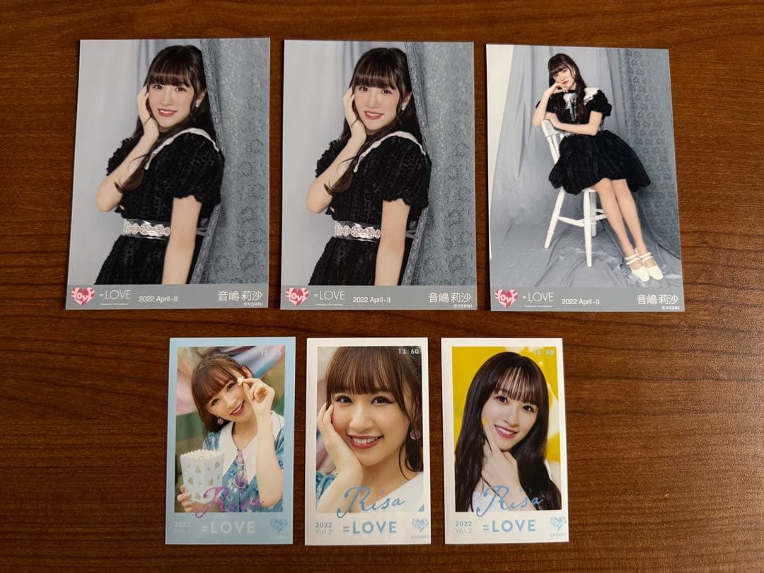 ---音嶋莉沙・生写真、ミニフォトカード---2枚〜バラ売りOK！