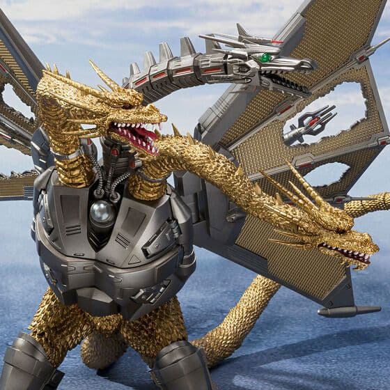 【開封済み破損品】S.H.モンスターアーツ　メカキングギドラ　新宿決戦セット