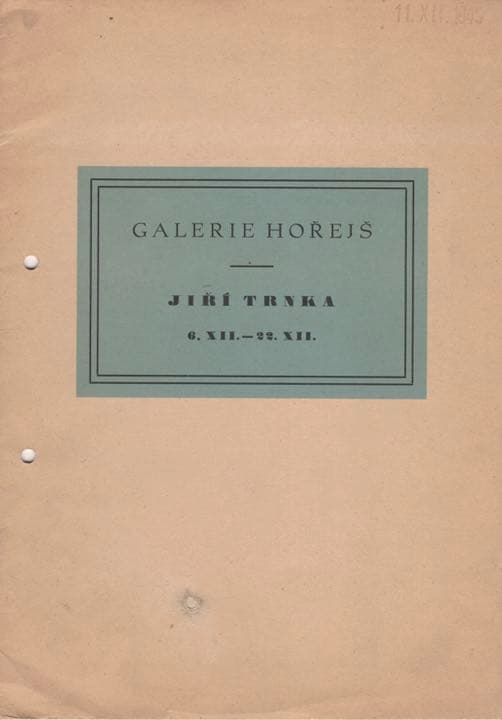 Jiří Trnka イジー・トゥルンカ展　1945年図録 【激レア】
