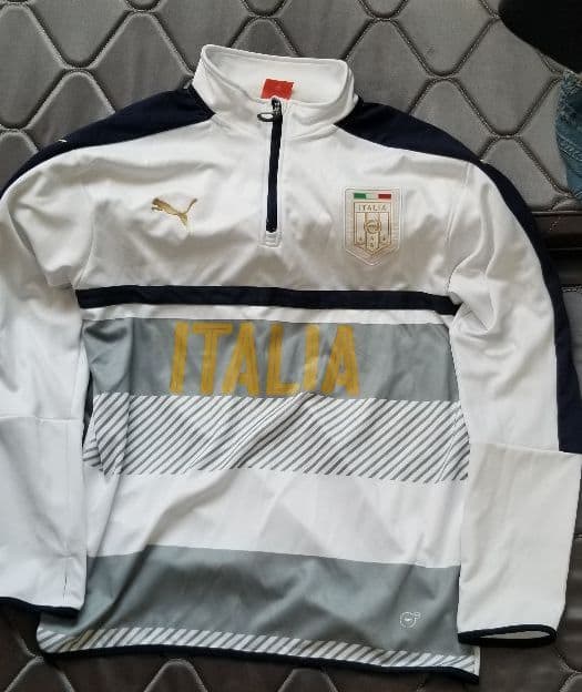 サッカーイタリア代表ウォームアップジャージ、選手仕様、上下
