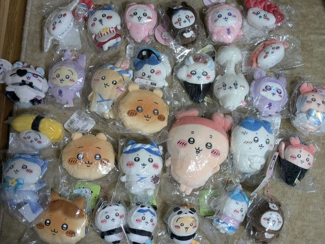新品ちいかわマスコット、ぬいぐるみ 29個まとめ売り