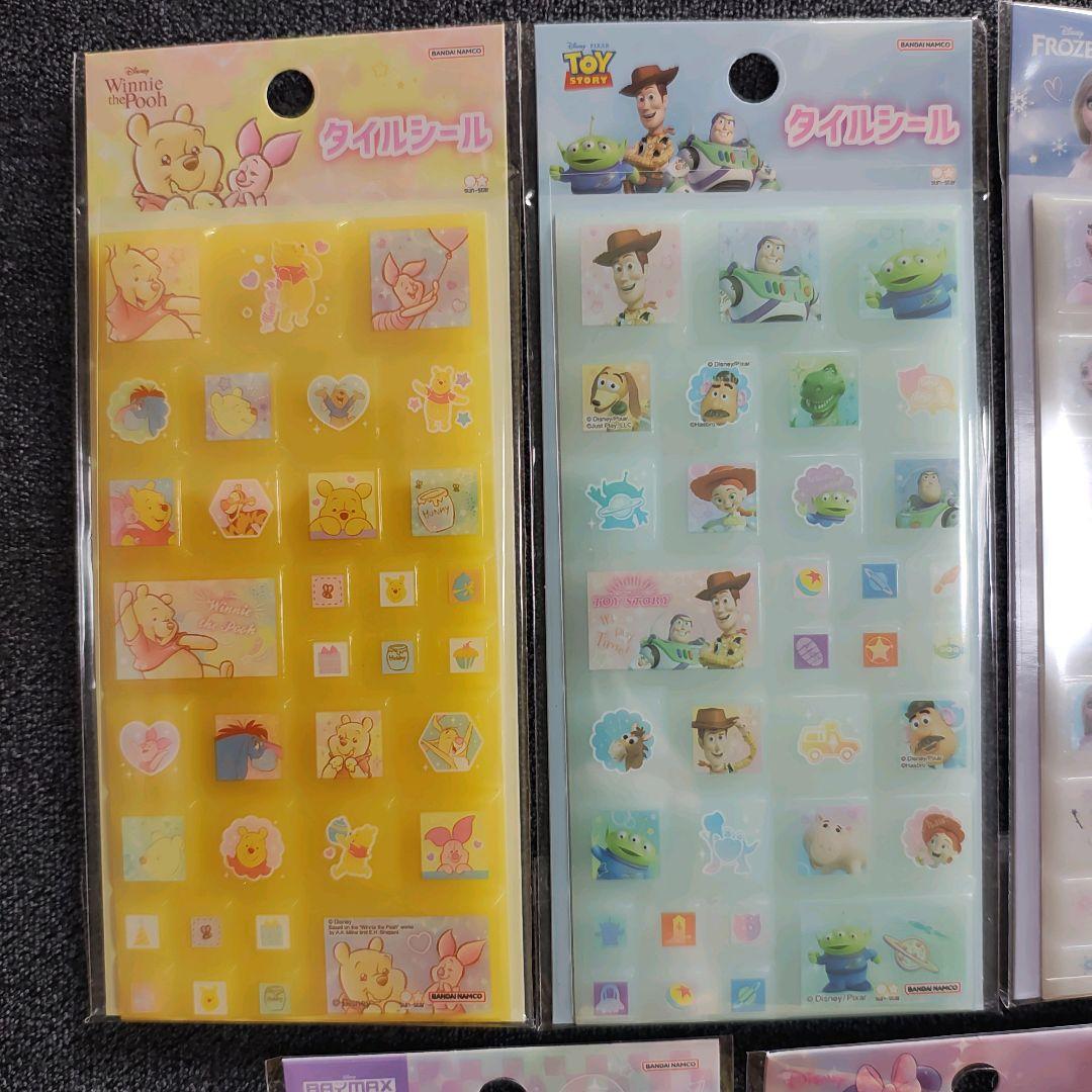 9枚まとめ売り！タイルシール たまごっち てんしっち ディズニー シール交換