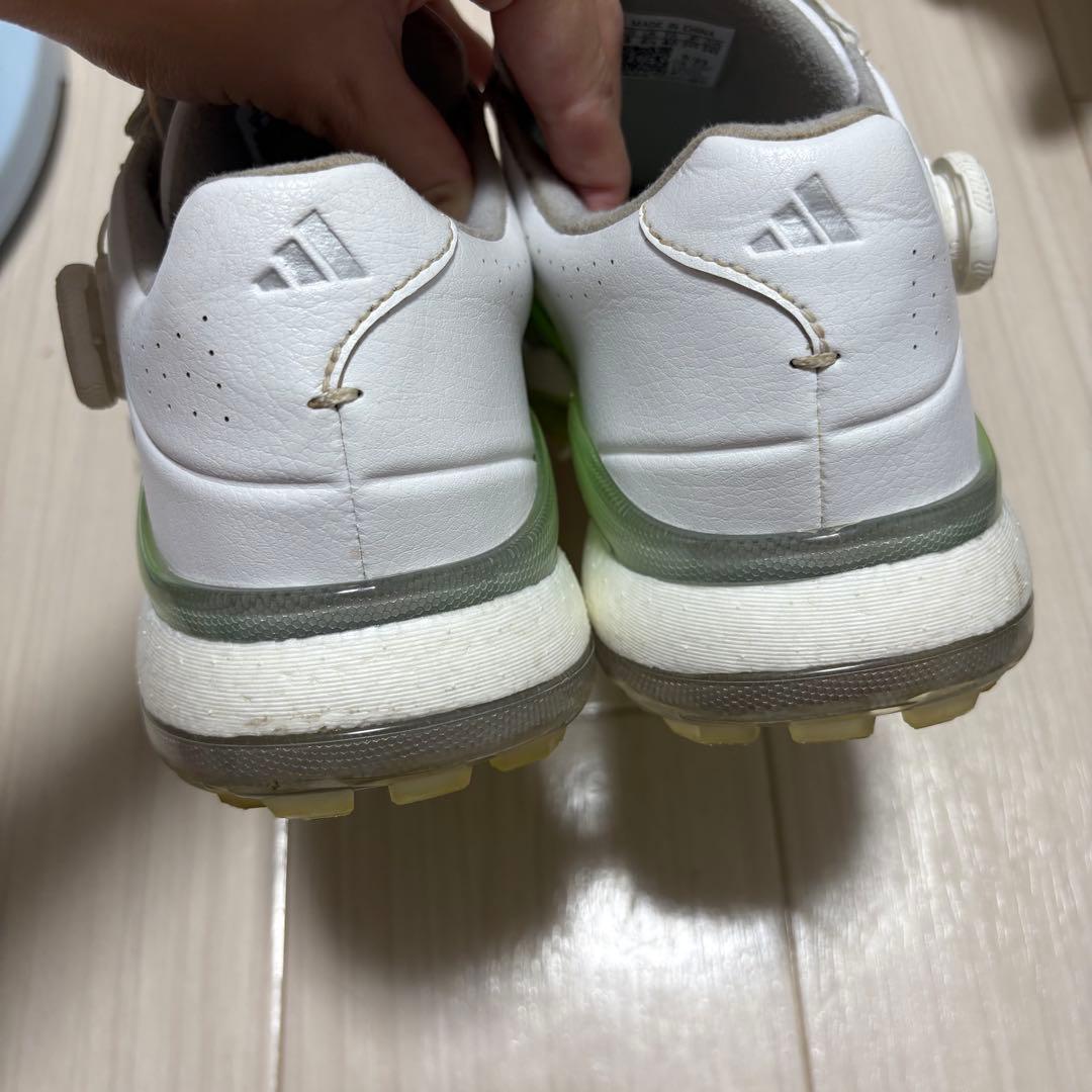 adidas GOOST ゴルフシューズ 女性用 ホワイト/グリーン