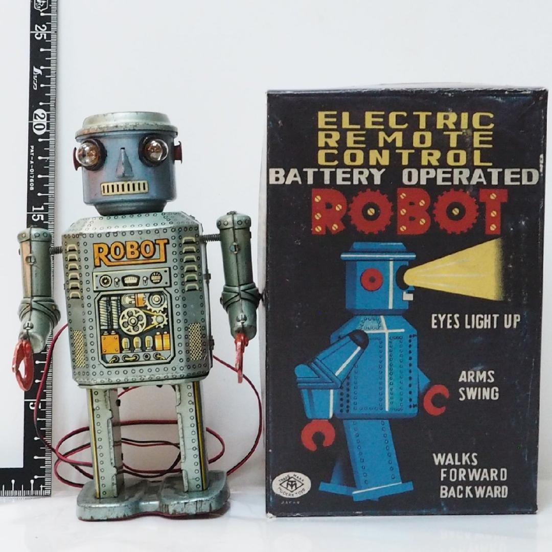 増田屋【電動リモコン ロボット リモコン欠】ブリキTIN TOY 箱はコピー