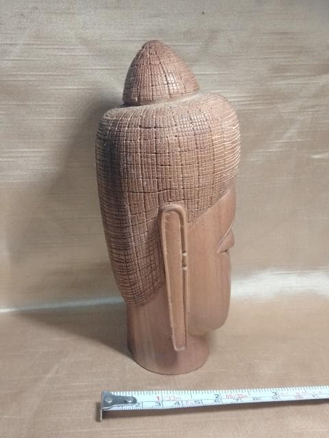 仏頭　木　堅木　柔和　美　高18cm　570g　T108