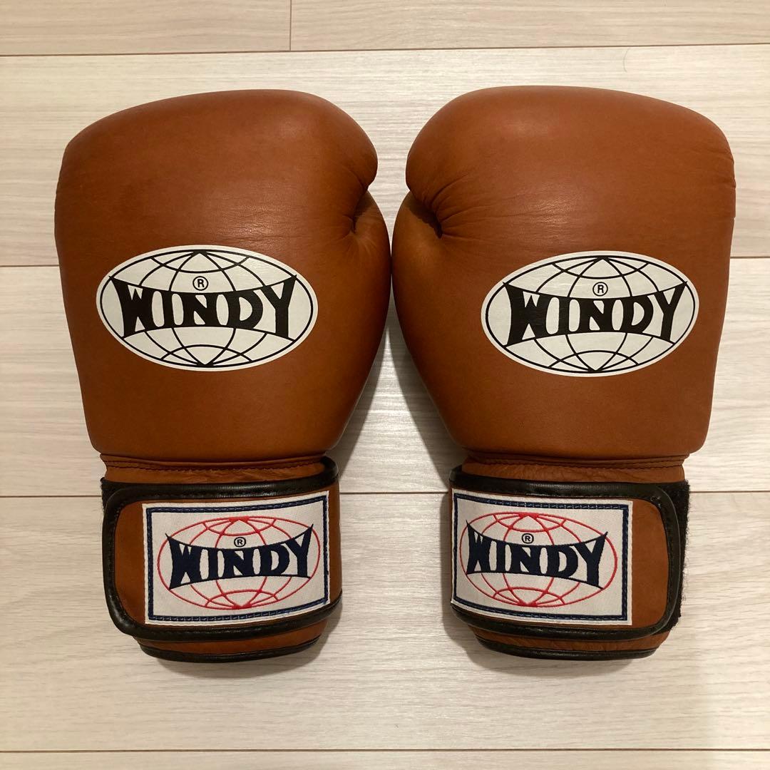 WINDY ボクシンググローブ 16 oz ブラウン　レザー　本革