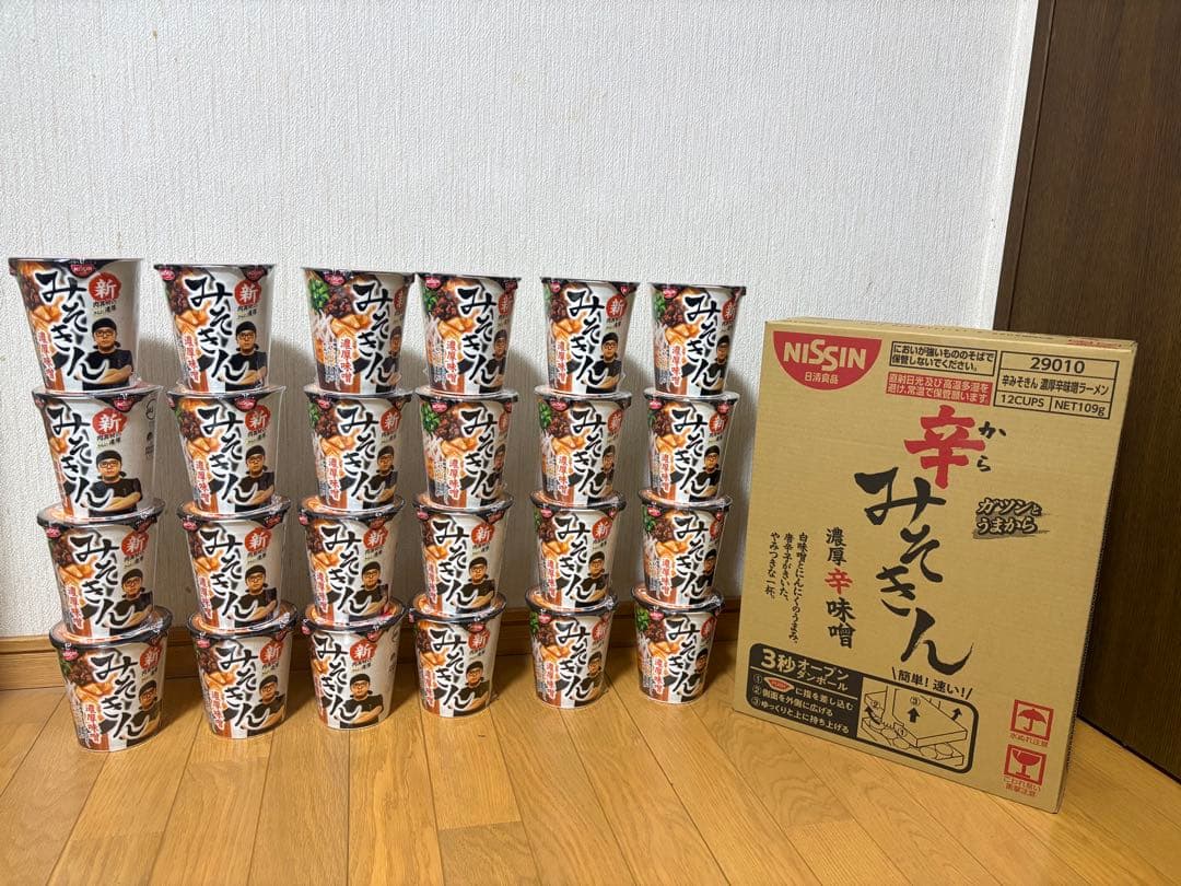 合計36個 日清 みそきん 濃厚味噌ラーメン 24個 辛みそきん12個