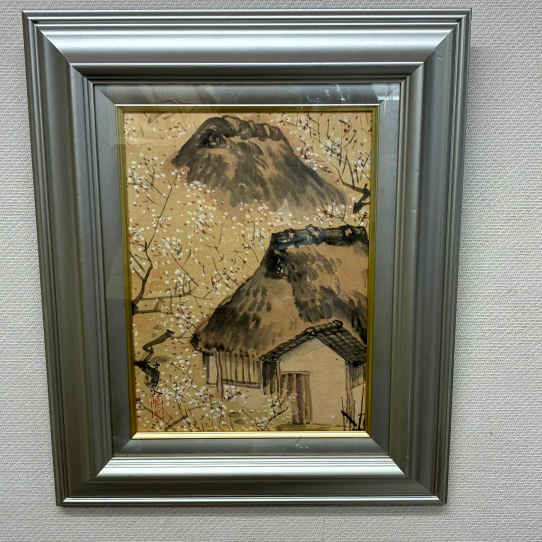 神泉作　初夏　水彩画　日本画　413×503