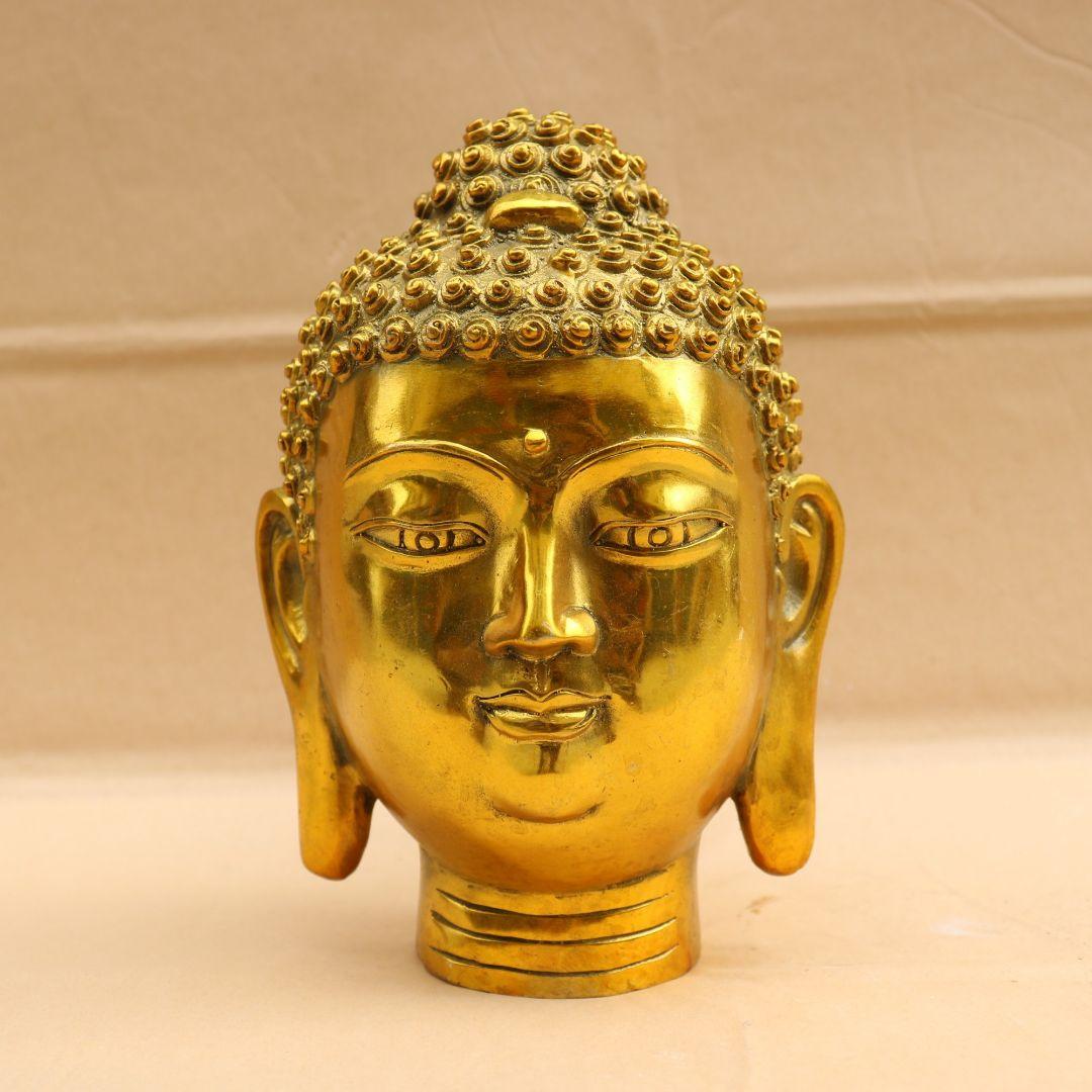 仏光が如来仏頭 工芸品 美術品 置物