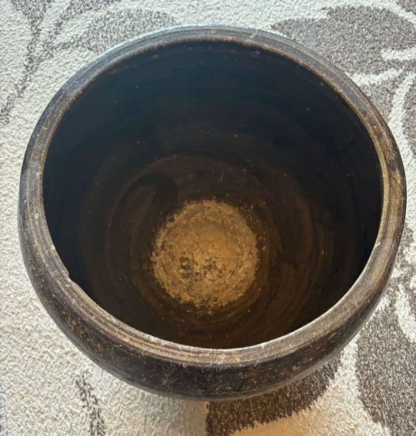 丹波焼　赤土部灰釉甕　大壺 時代物 骨董品アンティーク