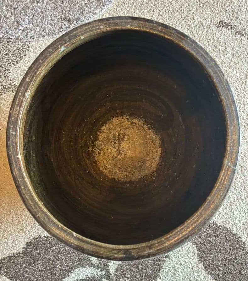 丹波焼　赤土部灰釉甕　大壺 時代物 骨董品アンティーク