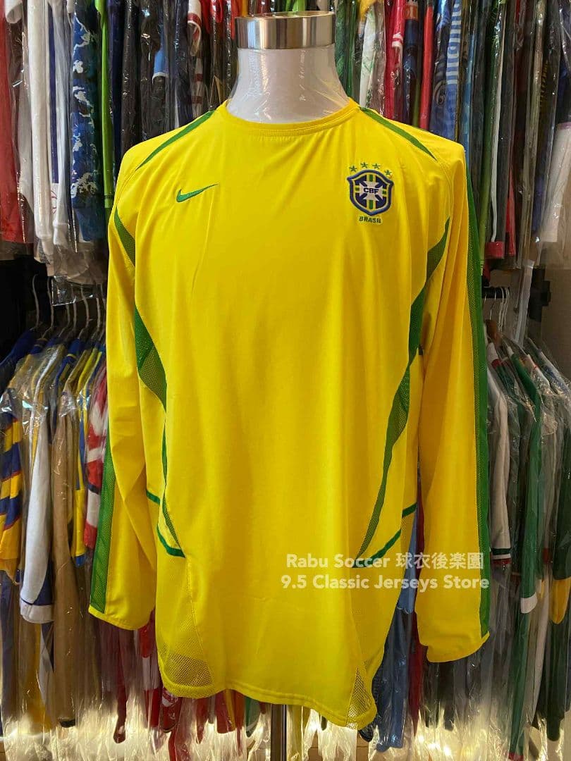 ブラジル代表 2002 ホーム ユニフォーム 長袖 選手仕様