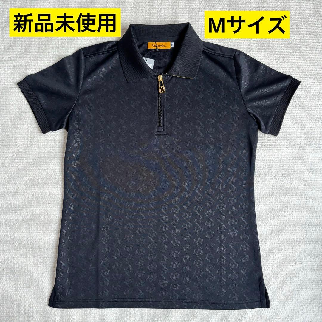 【Mサイズ】レザレクション ゴルフウェア GMエンボスジップ 半袖ポロシャツ