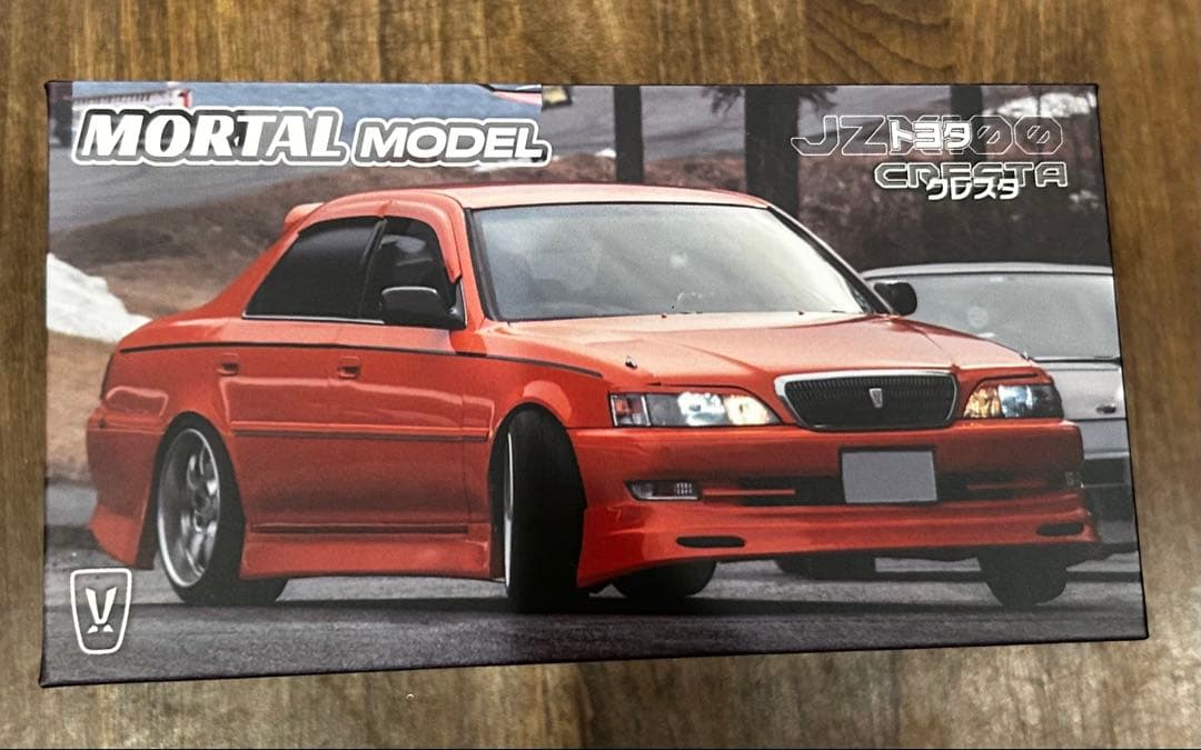 訳あり MORTAL 1/64 トヨタ クレスタ カスタム ドリ仕様 オレンジ