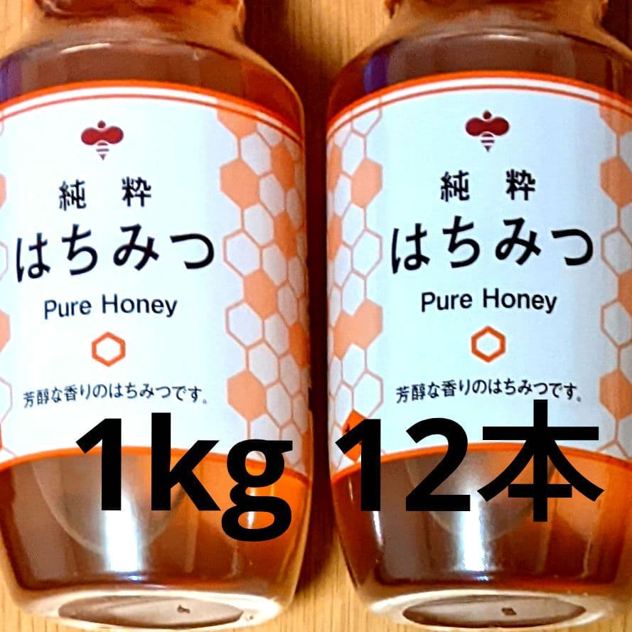 純粋はちみつ 大容量1kg 12本セット