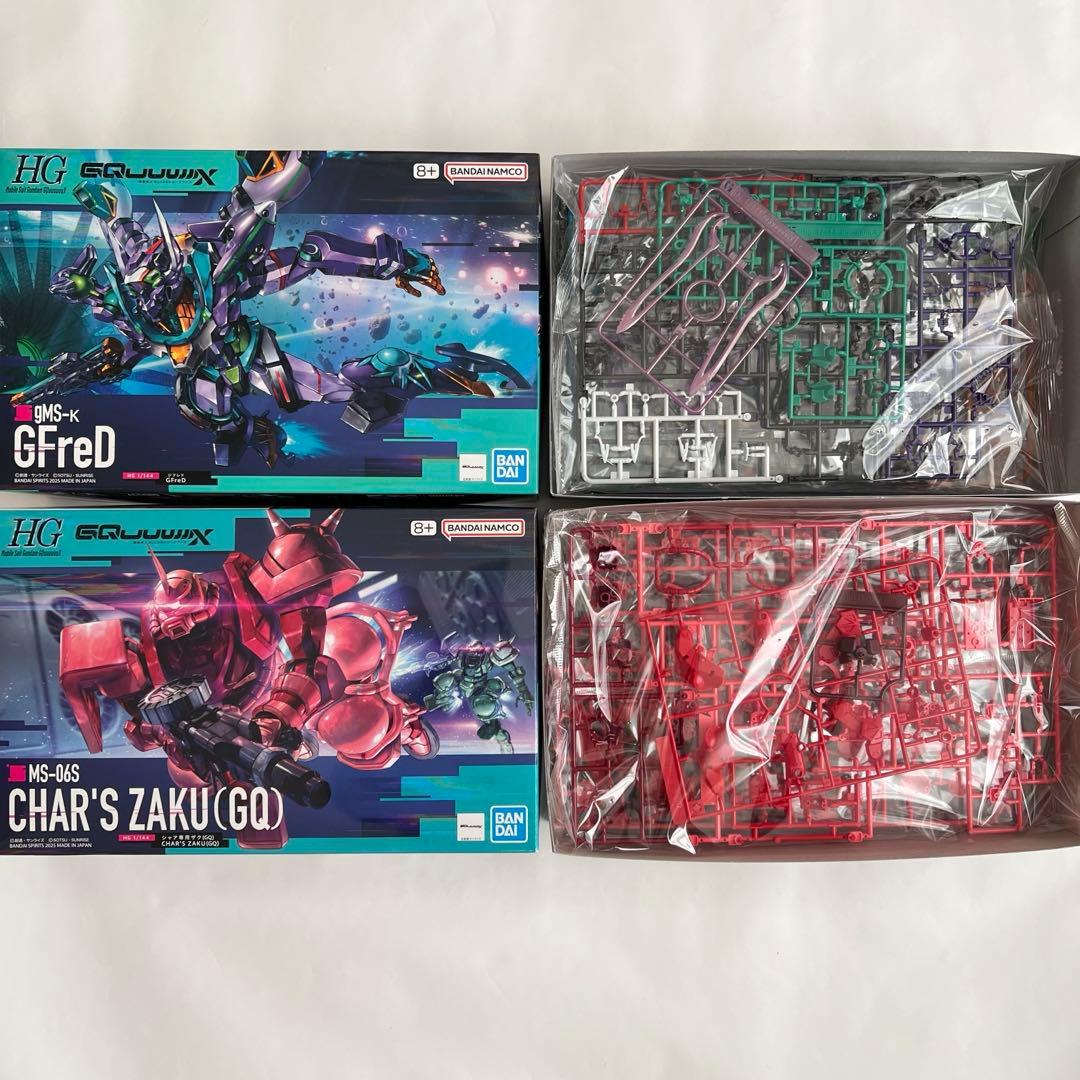 【GQ6個セット】HG 白いガンダム＆赤いガンダム＆GFreD他3点