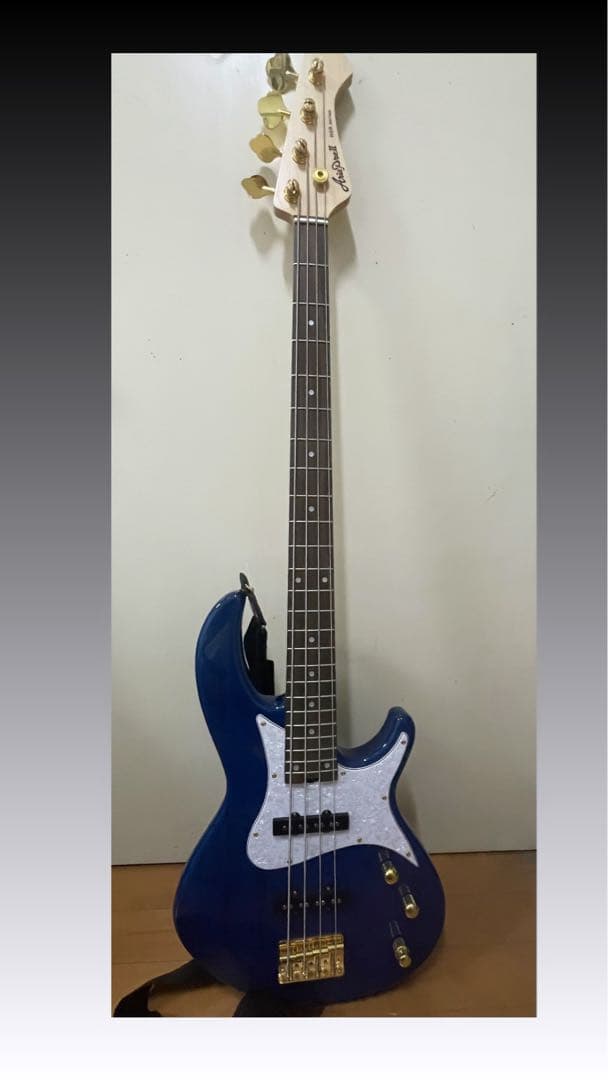 エレキベース 青 2ピックアップ ソフトケース