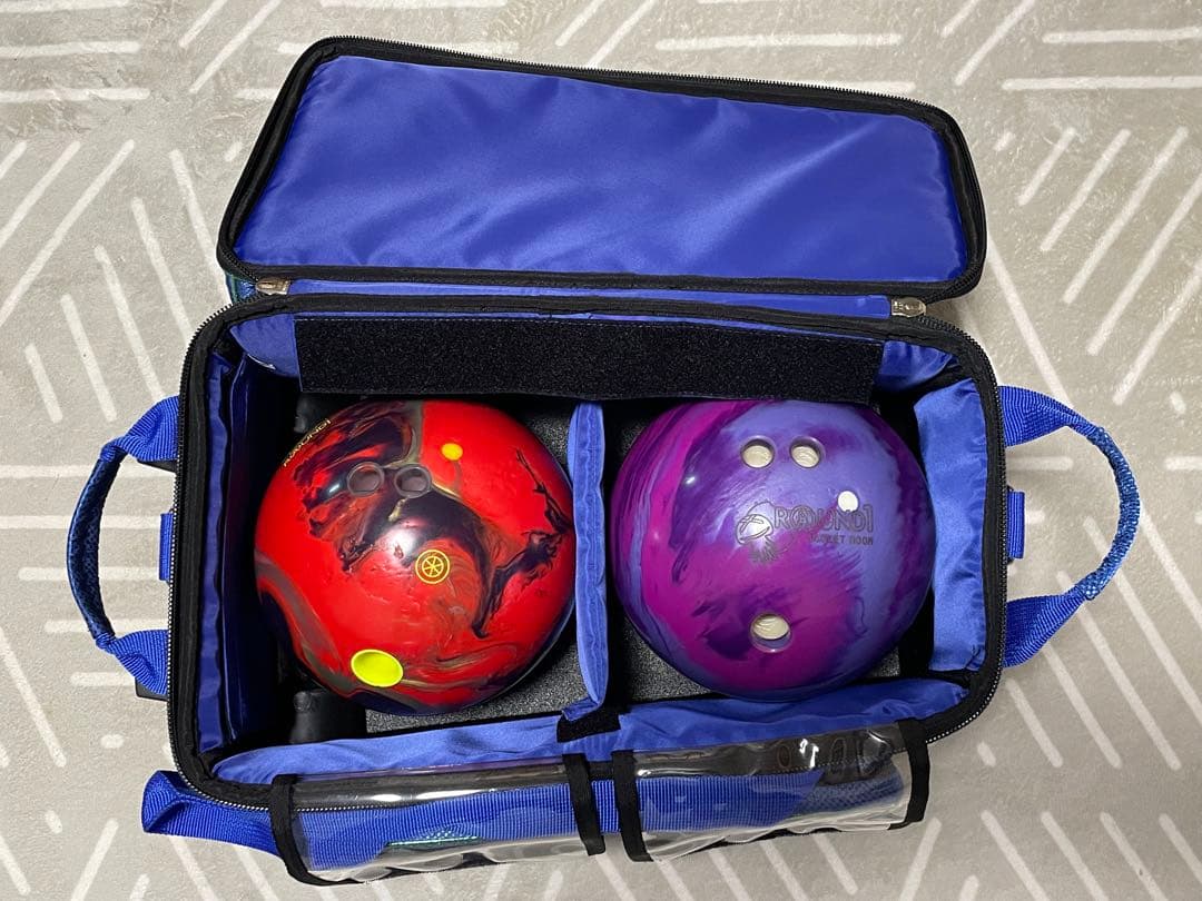 ✳️STORM製 ボーリングキャリーバック＋ボール(ROUND1)2コ付き