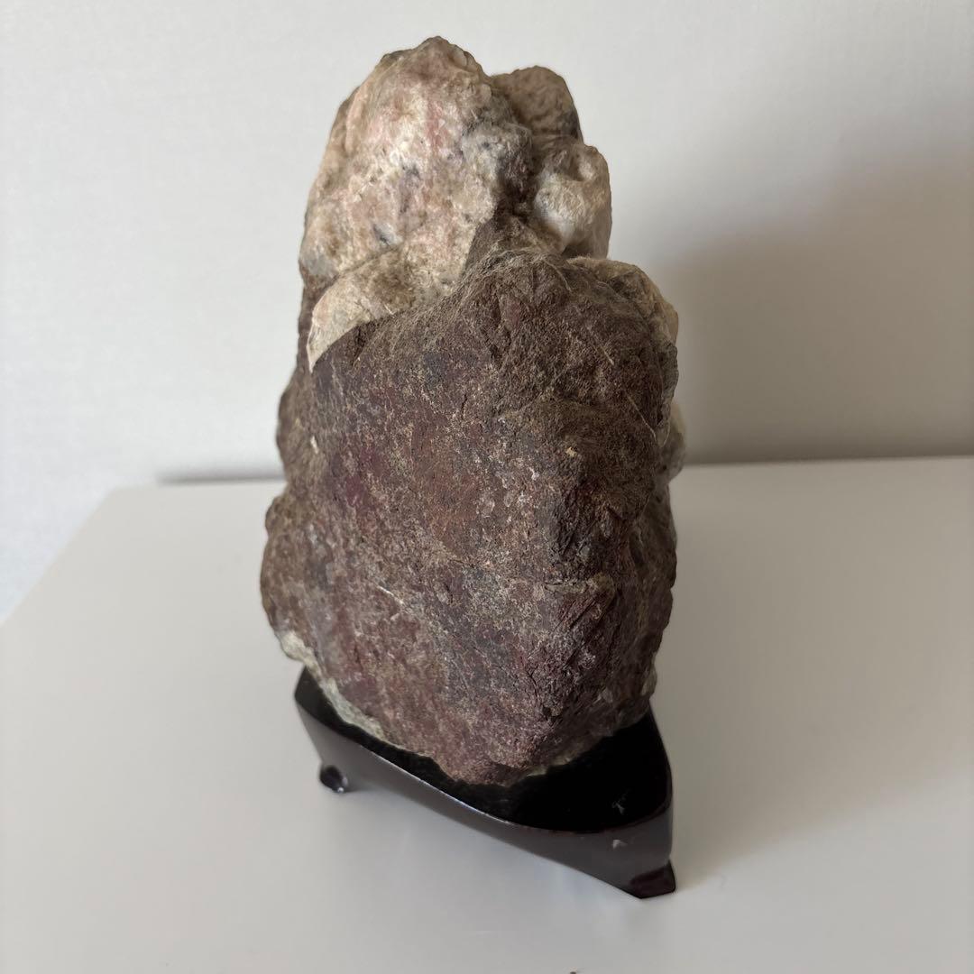 菊花石 天然石 飾石 模様石 縦約25横30cm 重量約10.8kg 台座付き