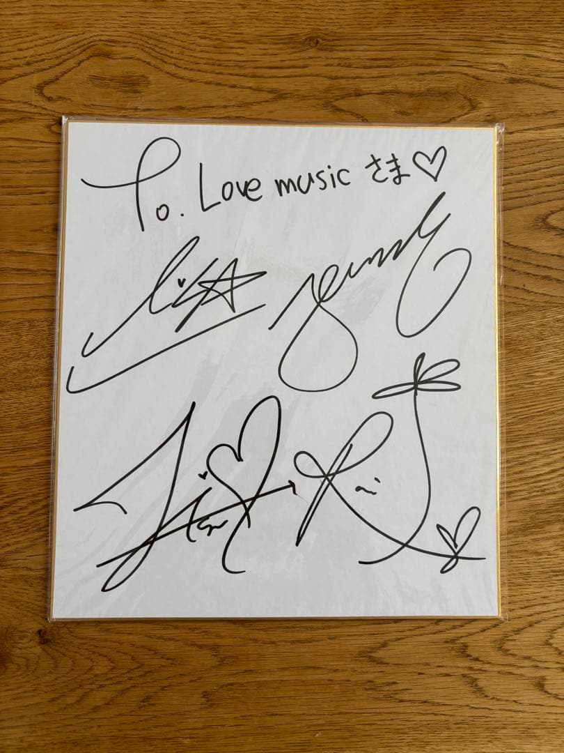 BLACKPINK 直筆サイン色紙