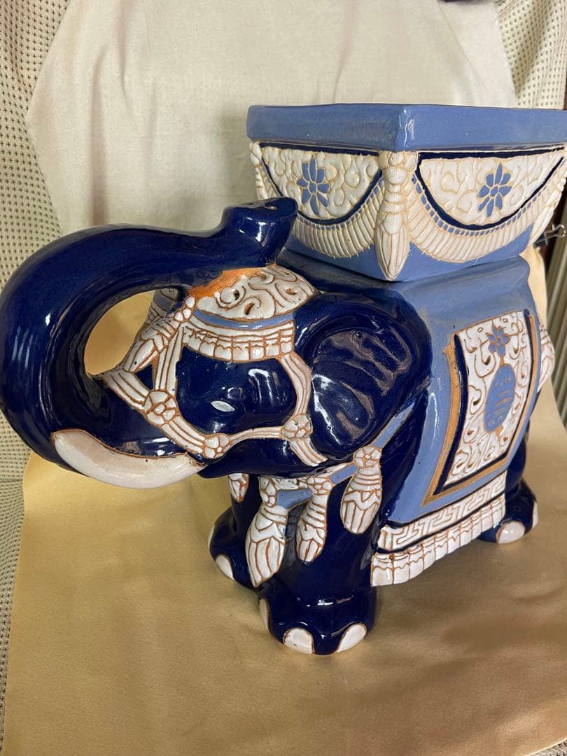 招福象 花台 エスニックアート 大型