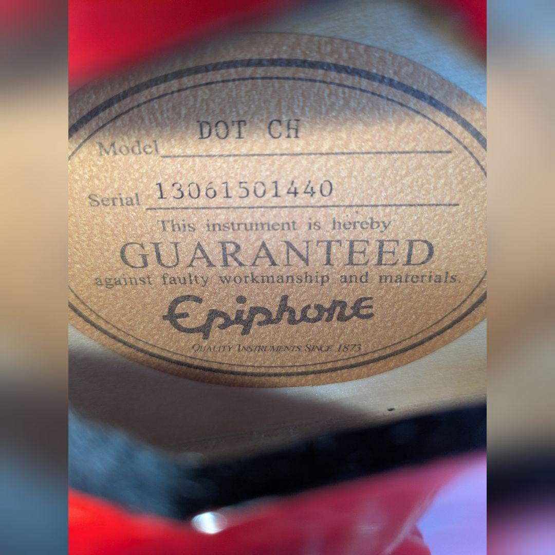 極美品 Epiphone dot CH ES-335タイプ ケース付 セミアコ