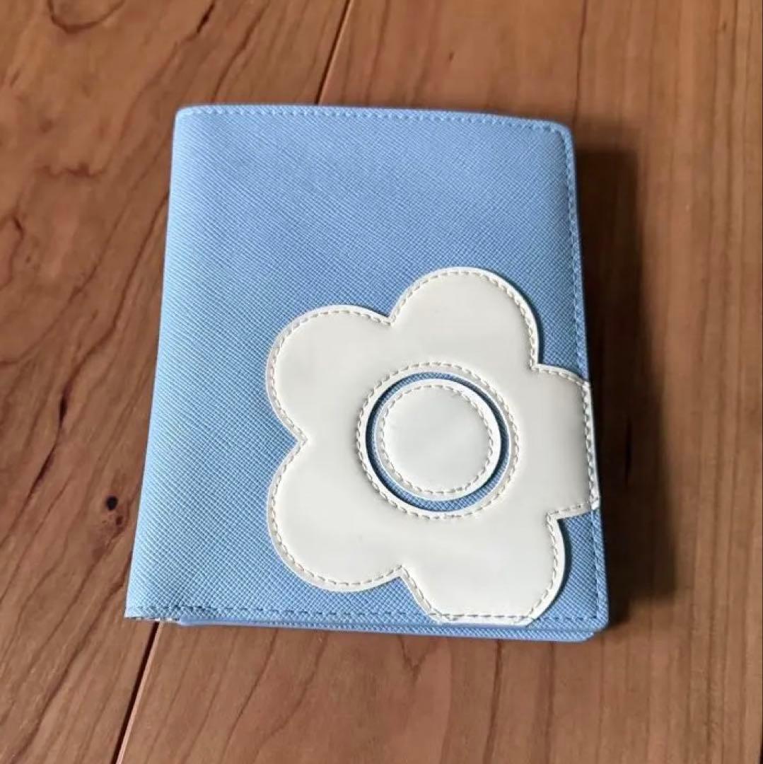 MARY QUANT 水色 パスポートケース