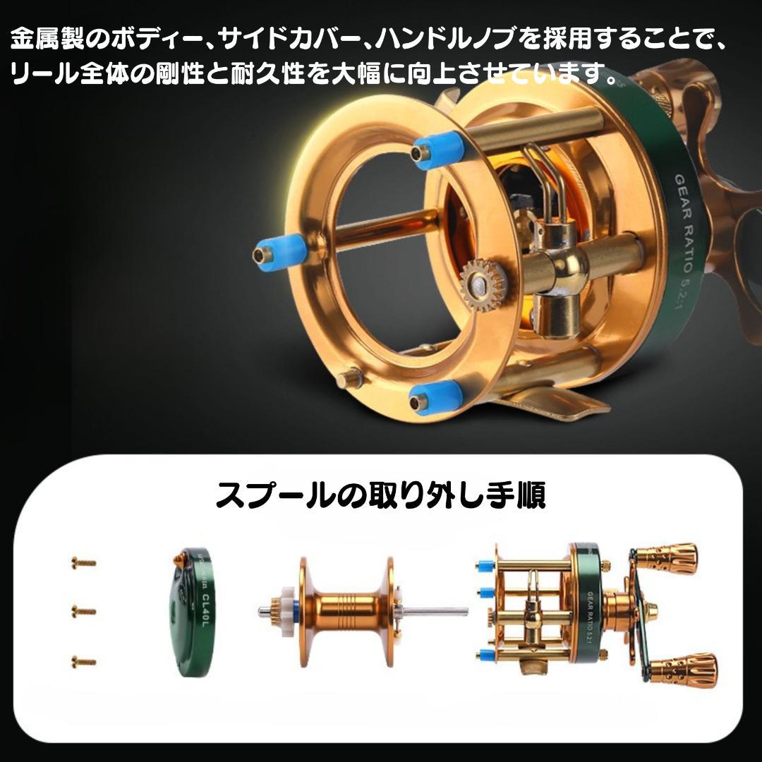 ベイトリール ビッグベイトリール リール 両軸リール 釣りリール 左ハンドル