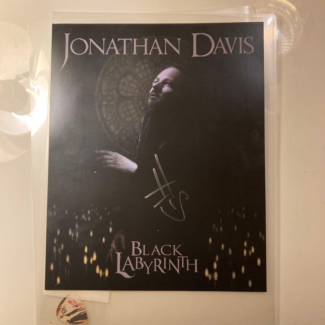 ジョナサン・デイヴィス 直筆サイン入りミニポスター &Korn20周年記念ピック