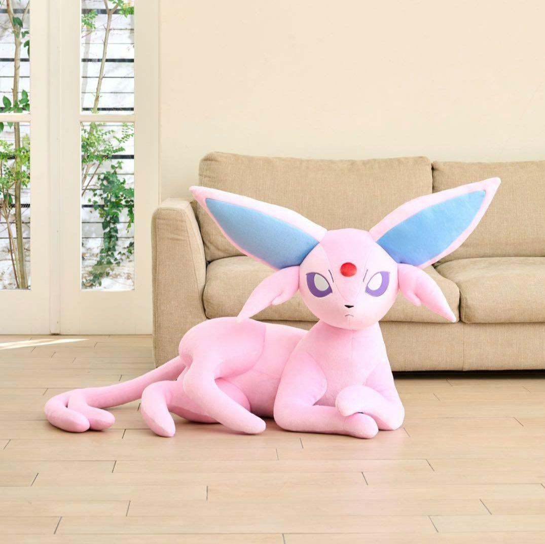 ポケモンセンター　ぬいぐるみ　等身大　エーフィ　寝そべり