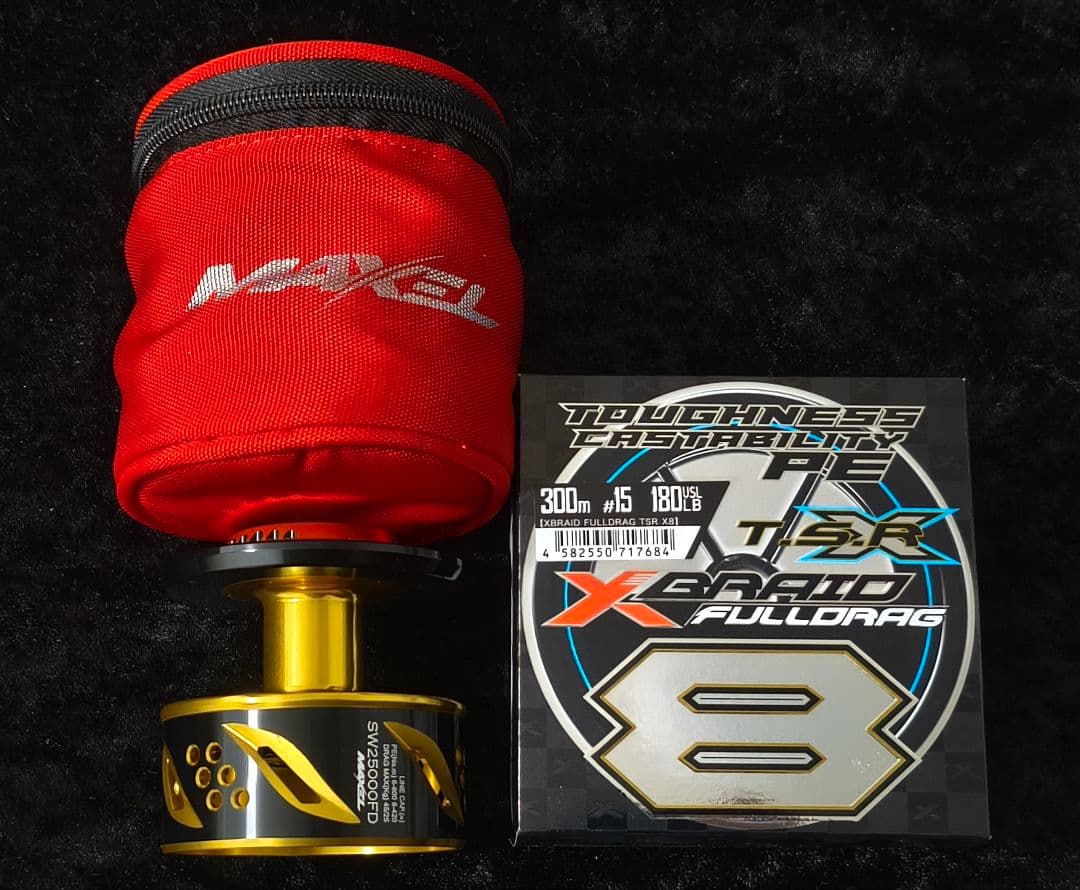 シマノ ステラ用 マクセル25000スプール + フルドラグ15号300ｍ