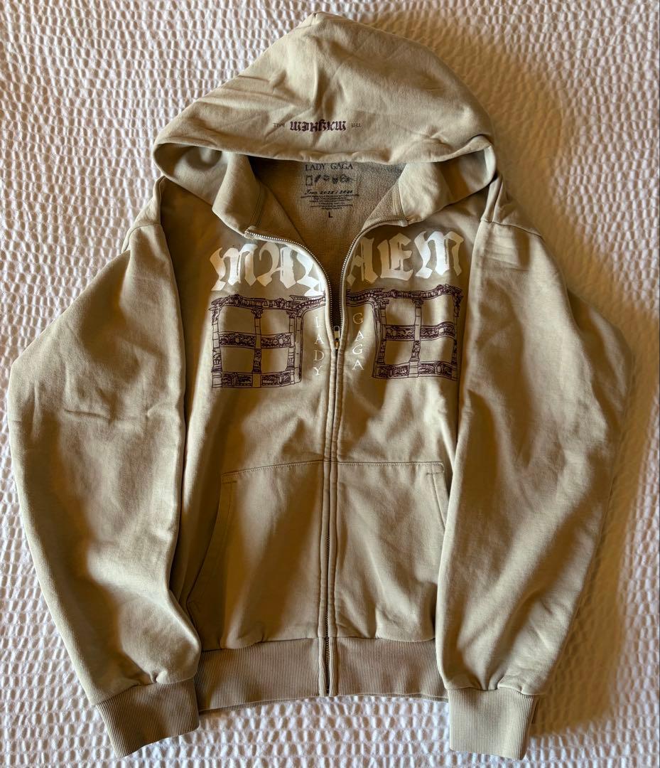 Lady Gaga The MAYHEM ZIP HOODIE　L ベージュ