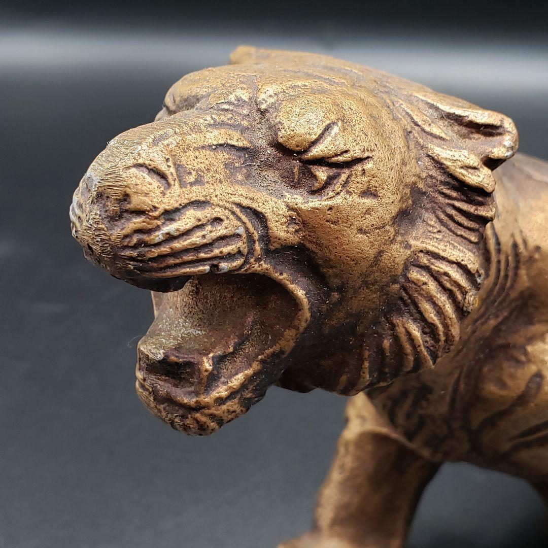 ⑰美術鋳物 虎置物 寅 啓裕作 美術工芸品 干支