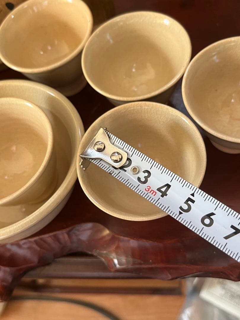 煎茶道具　煎茶器セット　萩焼　坂田泥華　6客