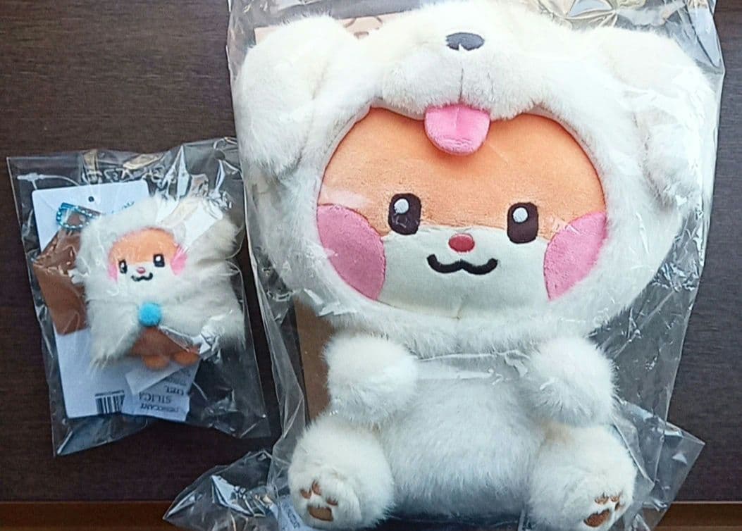 2点 ビニニ ミディアム ぬいぐるみ キーリング zeroni FLUFFY