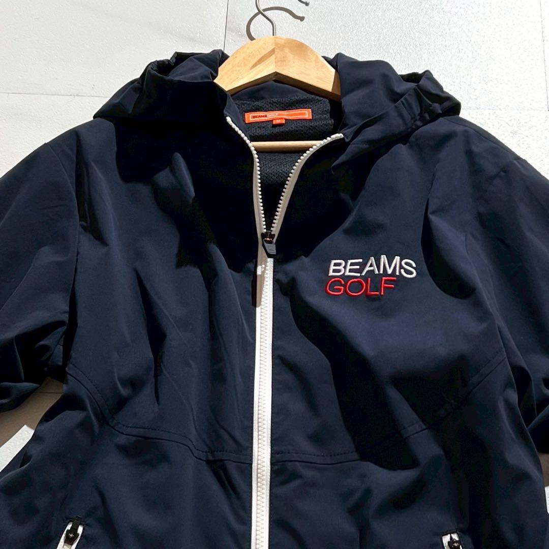 極美品✨24AW ビームスゴルフ 撥水ストレッチ フルジップフーディー ネイビー