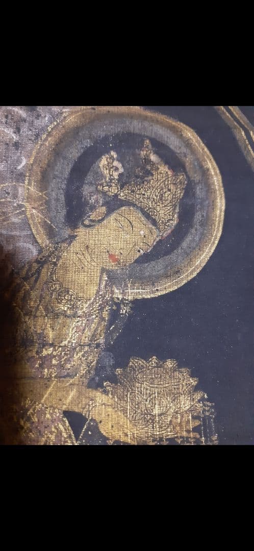 鎌倉時代阿弥陀三尊来迎図
