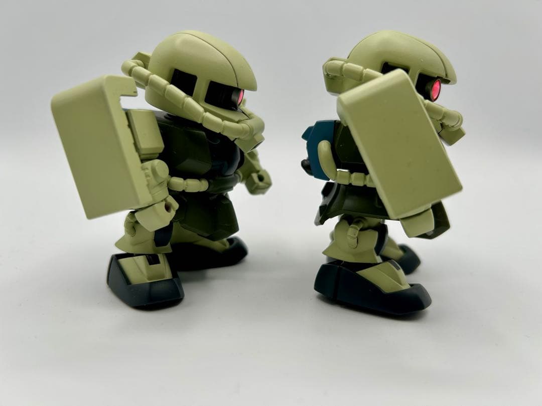 SDガンダム BB戦士ミキシング　シャアザクとザク2体セット　塗装改修品