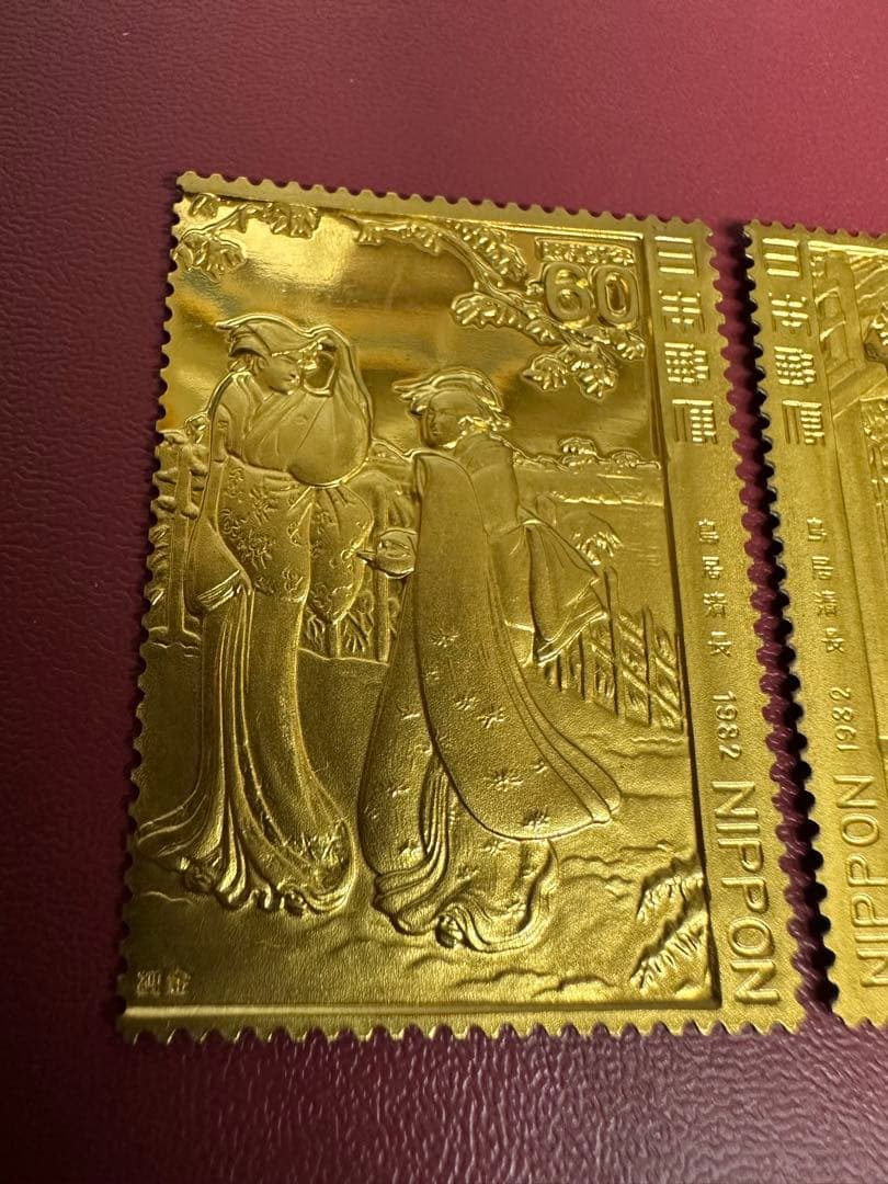 【純度保証】　松本徽章工業　純金　金属工芸品　2枚セット8.79g 純金/純銅